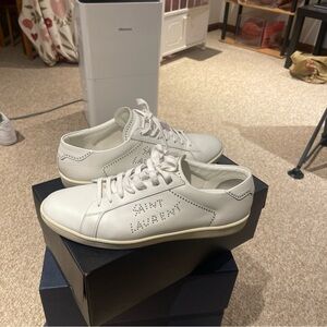 Saint Laurent court classic embroidered men’s sneakers size 45 us 12